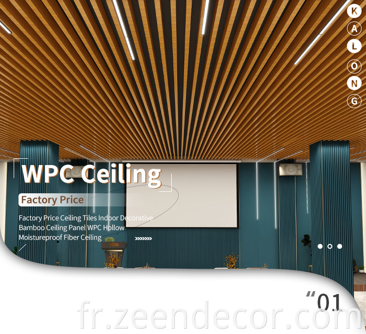 WPC Ceiling/WPC Outdoor Ceiling/PVC Square Exterior Timber Tube/WPC Baffle Ceilings/Modern Interior Ttile Ceilings/PVC Film Ceiling/Design Baffle Ceiling/Wood Plastic Composite Ceiling